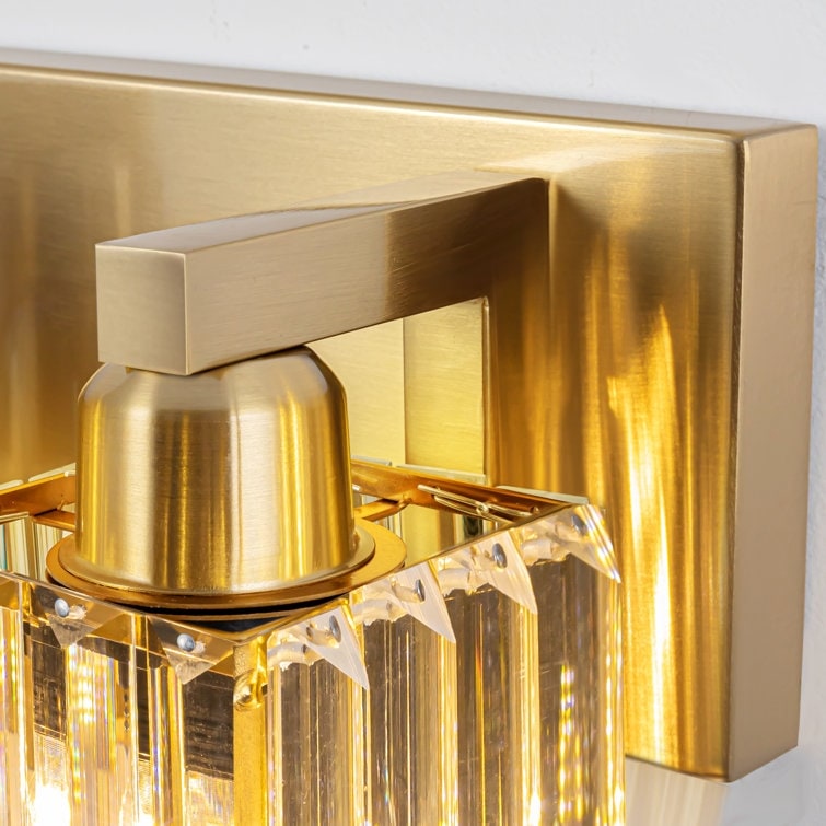2/3/4/5 Light Bathroom Vanity Light Wall Sconce with Crystal Shade