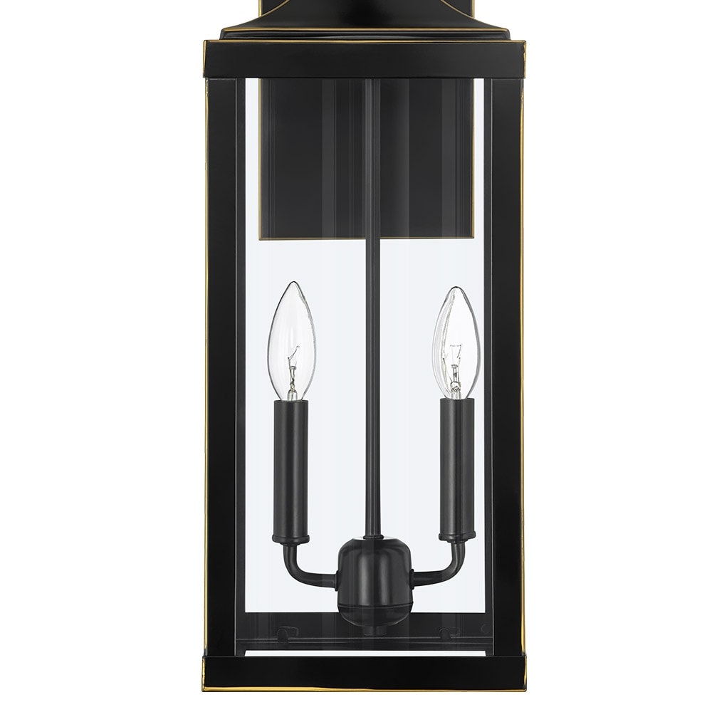 25.7H 2-Light Large Outdoor Bronze Exterior Wall Lantern Sconce Light