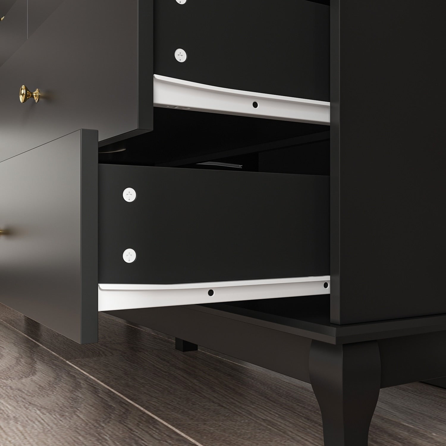 10 Drawer Double Dresser for Bedroom White Dresser Wide Storage