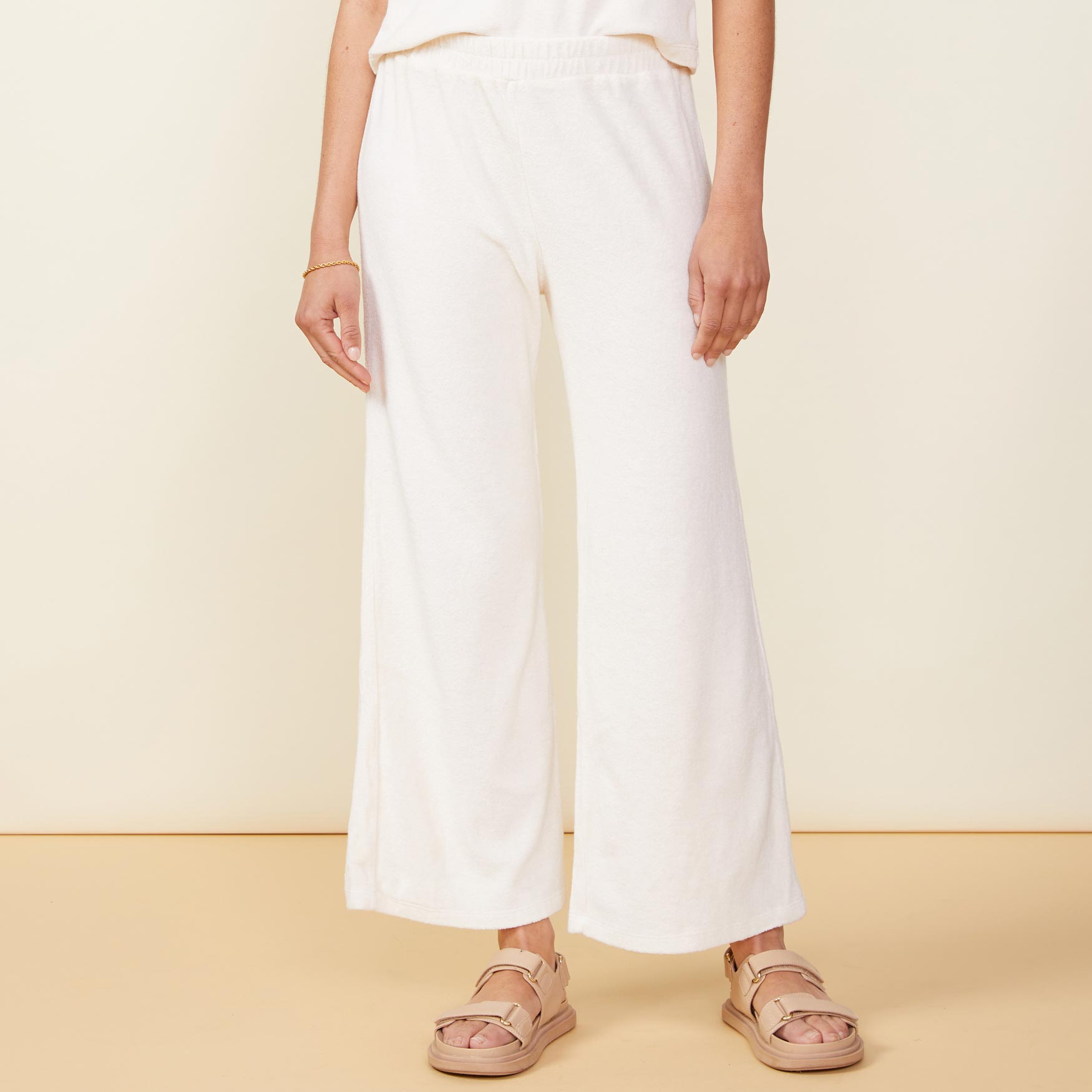 Terry Cloth High Waisted Flare Sweat