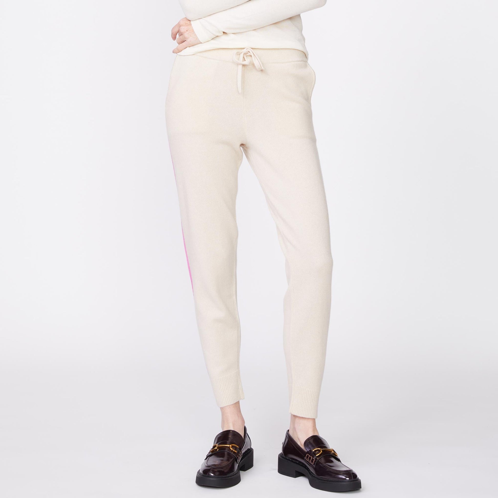 Wool Cashmere Sweater Cuffed Sweats