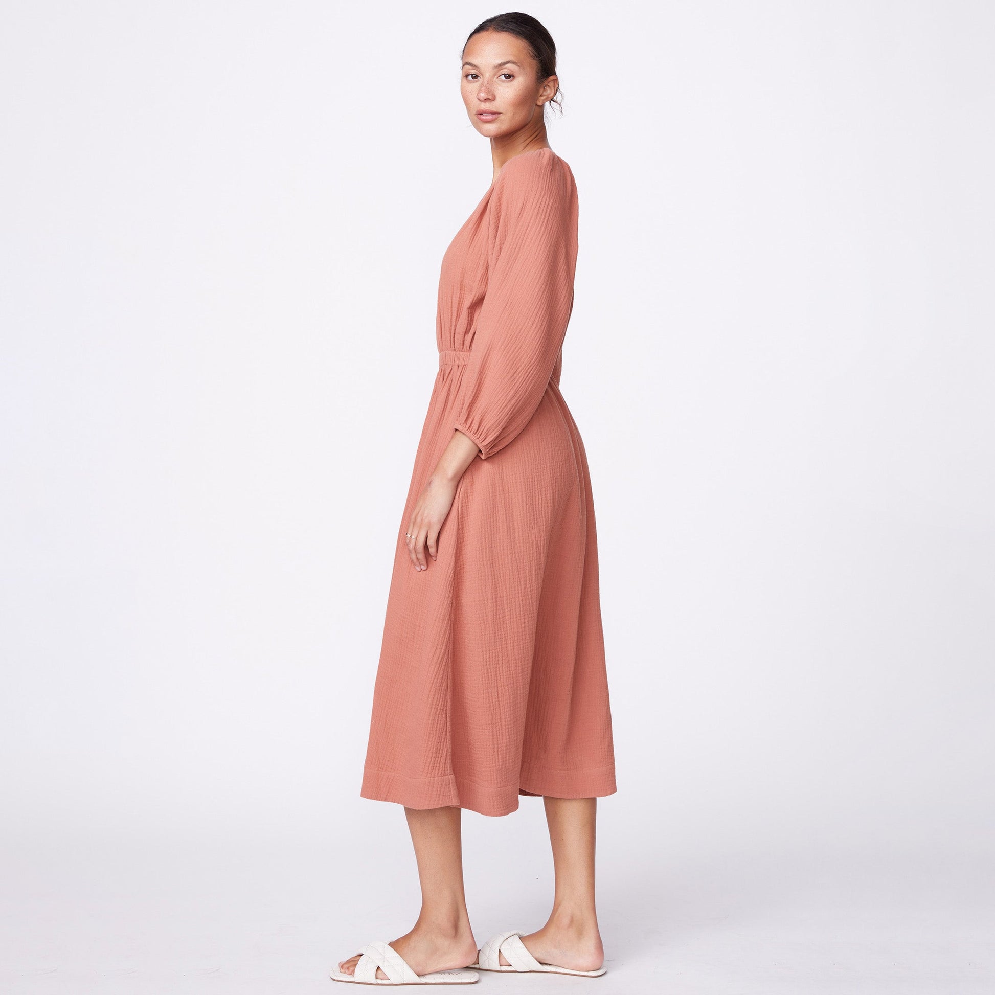 Gauze Open Back Dress