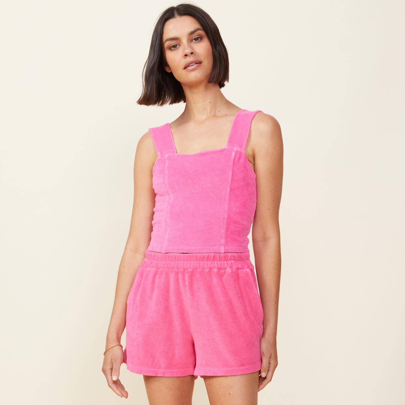 Terry Cloth Cropped Tank