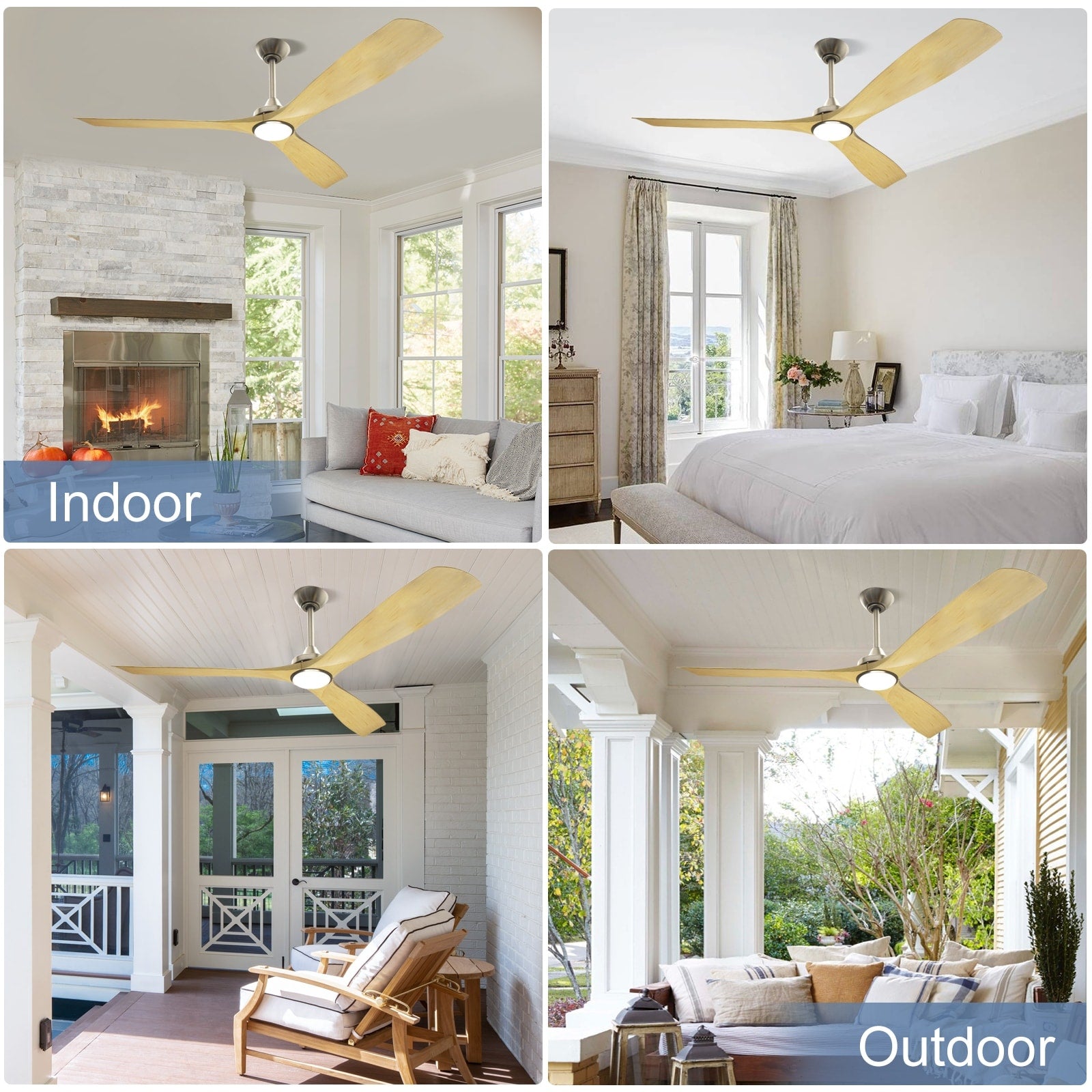 Remote Ceiling Fan with Lights Flush Mount