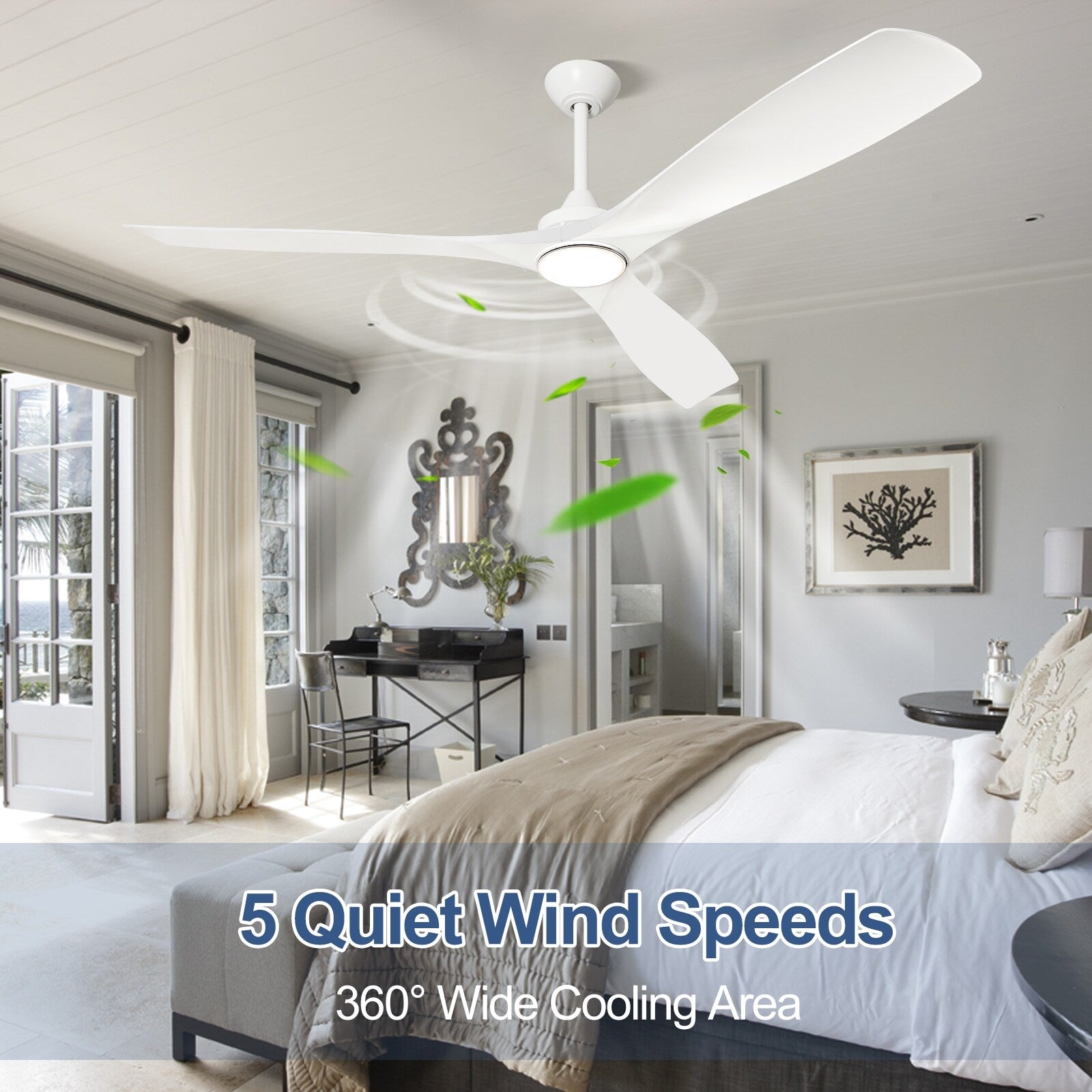 Remote Ceiling Fan with Lights Flush Mount