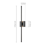 1-Light Black/ Gold/ Nickel Modern Long Linear Strip Wall Sconce Dimmable LED Bathroom Vanity Light