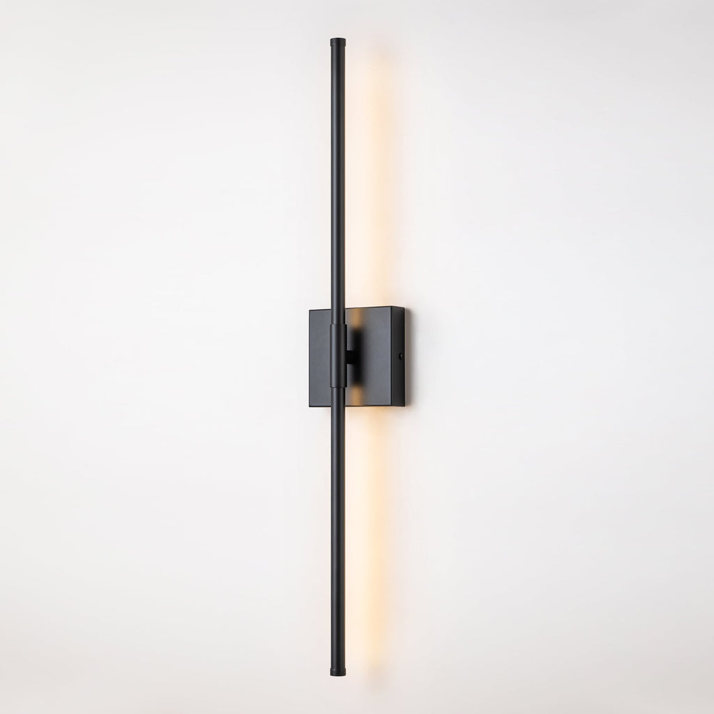 1-Light Black/ Gold/ Nickel Modern Long Linear Strip Wall Sconce Dimmable LED Bathroom Vanity Light
