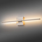 1-Light Black/ Gold/ Nickel Modern Long Linear Strip Wall Sconce Dimmable LED Bathroom Vanity Light