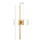 1-Light Black/ Gold/ Nickel Modern Long Linear Strip Wall Sconce Dimmable LED Bathroom Vanity Light