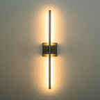 1-Light Black/ Gold/ Nickel Modern Long Linear Strip Wall Sconce Dimmable LED Bathroom Vanity Light