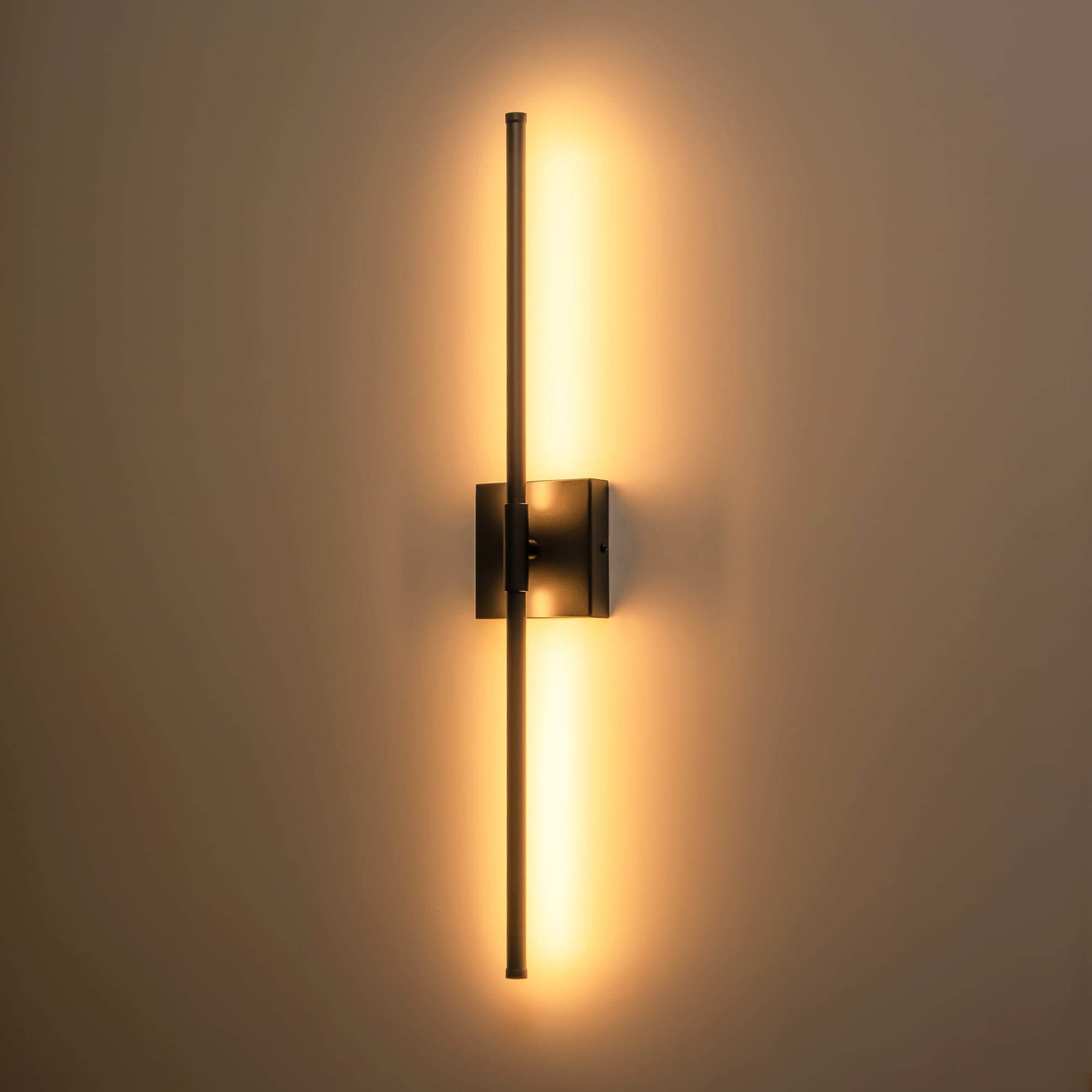 1-Light Black/ Gold/ Nickel Modern Long Linear Strip Wall Sconce Dimmable LED Bathroom Vanity Light