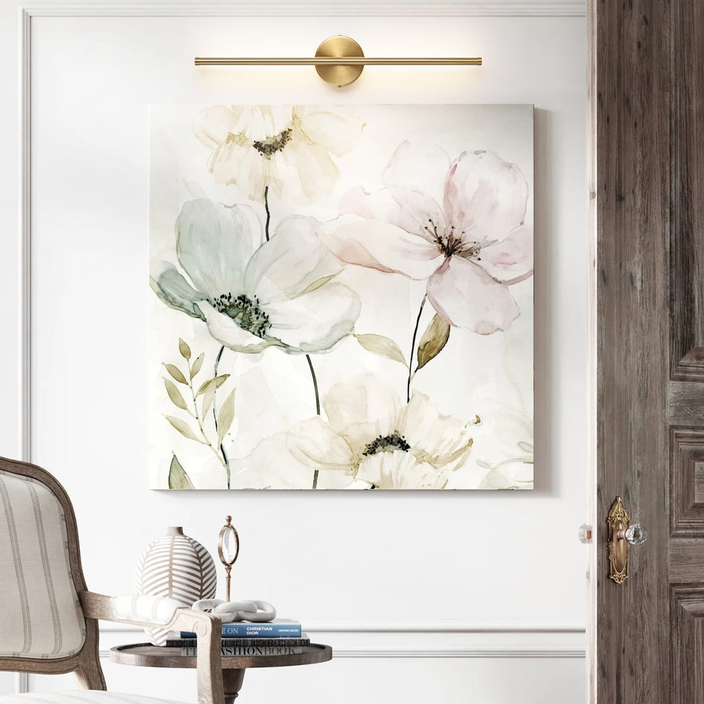 1-Light Black/ Gold/ Nickel Modern Long Linear Strip Wall Sconce Dimmable LED Bathroom Vanity Light