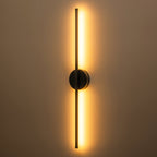 1-Light Black/ Gold/ Nickel Modern Long Linear Strip Wall Sconce Dimmable LED Bathroom Vanity Light