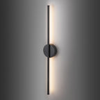 1-Light Black/ Gold/ Nickel Modern Long Linear Strip Wall Sconce Dimmable LED Bathroom Vanity Light