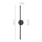 1-Light Black/ Gold/ Nickel Modern Long Linear Strip Wall Sconce Dimmable LED Bathroom Vanity Light