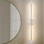 1-Light Black/ Gold/ Nickel Modern Long Linear Strip Wall Sconce Dimmable LED Bathroom Vanity Light