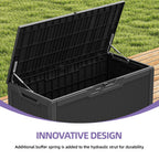 100 Gallon Outdoor Storage Waterproof Deck Box - N/A