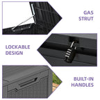 100 Gallon Outdoor Storage Waterproof Deck Box - N/A
