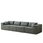104-Inch Corduroy Modular L Shaped Sectional Sofa,Floor Couch Set,Foam-Filled Compressed Sofa,4 PC Free Combination