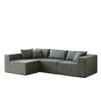 104-Inch Corduroy Modular L Shaped Sectional Sofa,Floor Couch Set,Foam-Filled Compressed Sofa,4 PC Free Combination