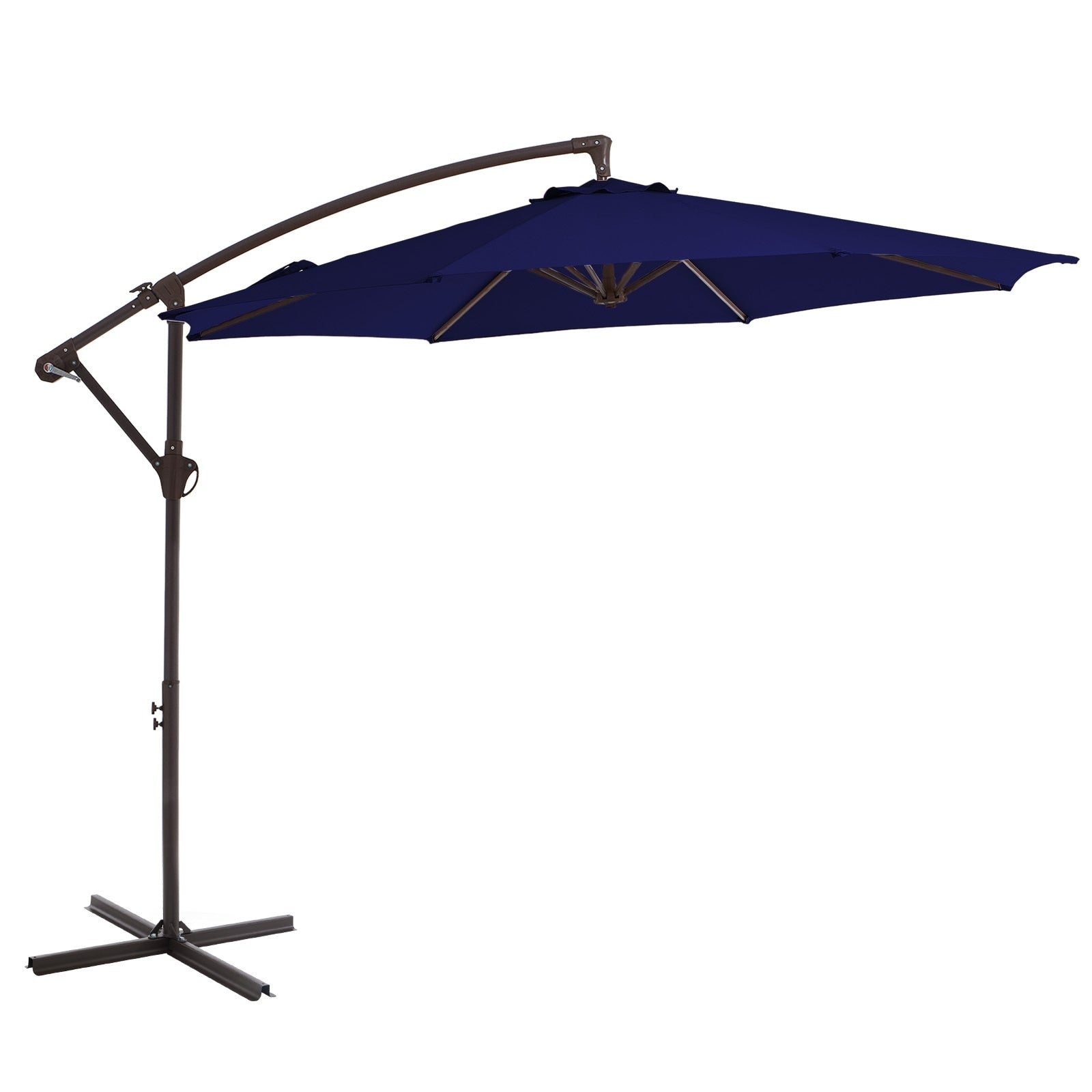 10ft Steel Crank Lift Hanging Offset Cantilever Umbrella