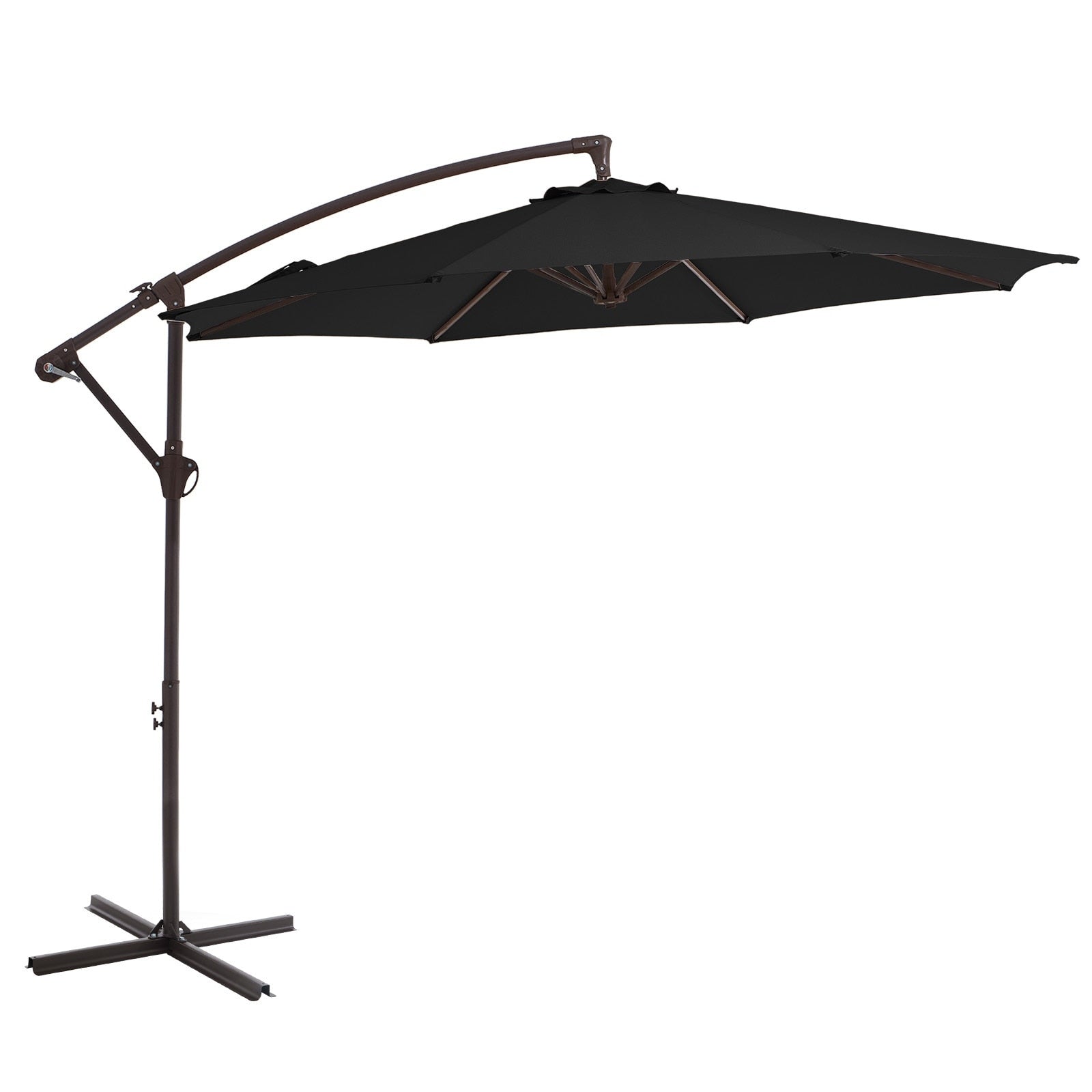10ft Steel Crank Lift Hanging Offset Cantilever Umbrella