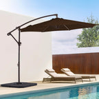 10ft Steel Crank Lift Hanging Offset Cantilever Umbrella