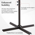 10ft Steel Crank Lift Hanging Offset Cantilever Umbrella