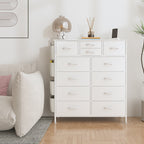 12 Drawer Dresser Fabric Tall Dressers for Bedroom Chest of Drawers