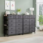12 Drawer Dresser Fabric Tall Dressers for Bedroom Chest of Drawers