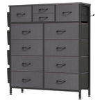 12 Drawer Dresser Fabric Tall Dressers for Bedroom Chest of Drawers