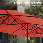 MAISON ARTS 13ft Double -Sided Patio Umbrella Extra Large with Crank