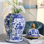 Sagebrook Home Patterned Eclectic Temple Jar with Lid