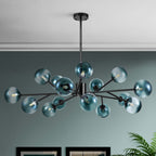 Modern Large Bubble Sputnik Chandelier in Black or Gold for Dining Room