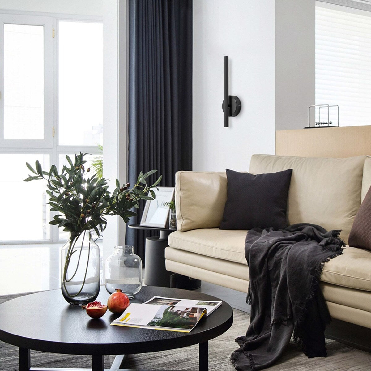 Modern Industrial Minimalist Metal LED Integrated Linear Strip Wall Light Sconce