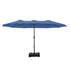 MAISON ARTS 15ft Double-Sided Patio Extra Large Twin Umbrella with Base Included