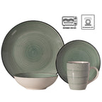 Dinewares Spin Wash Dinnerware Dish Set, Mugs, Salad and Dinner Plates and Bowls Sets, High Quality Dishes