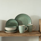 Dinewares Spin Wash Dinnerware Dish Set, Mugs, Salad and Dinner Plates and Bowls Sets, High Quality Dishes