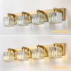 2/3/4/5 Light Bathroom Vanity Light Wall Sconce with Crystal Shade