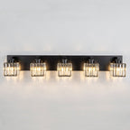 2/3/4/5 Light Bathroom Vanity Light Wall Sconce with Crystal Shade