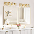 2/3/4/5 Light Bathroom Vanity Light Wall Sconce with Crystal Shade