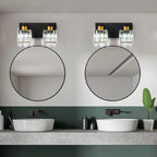 2/3/4/5 Light Bathroom Vanity Light Wall Sconce with Crystal Shade