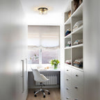 2-Light Flush Mount Ceiling Light with Clear Hammered Glass