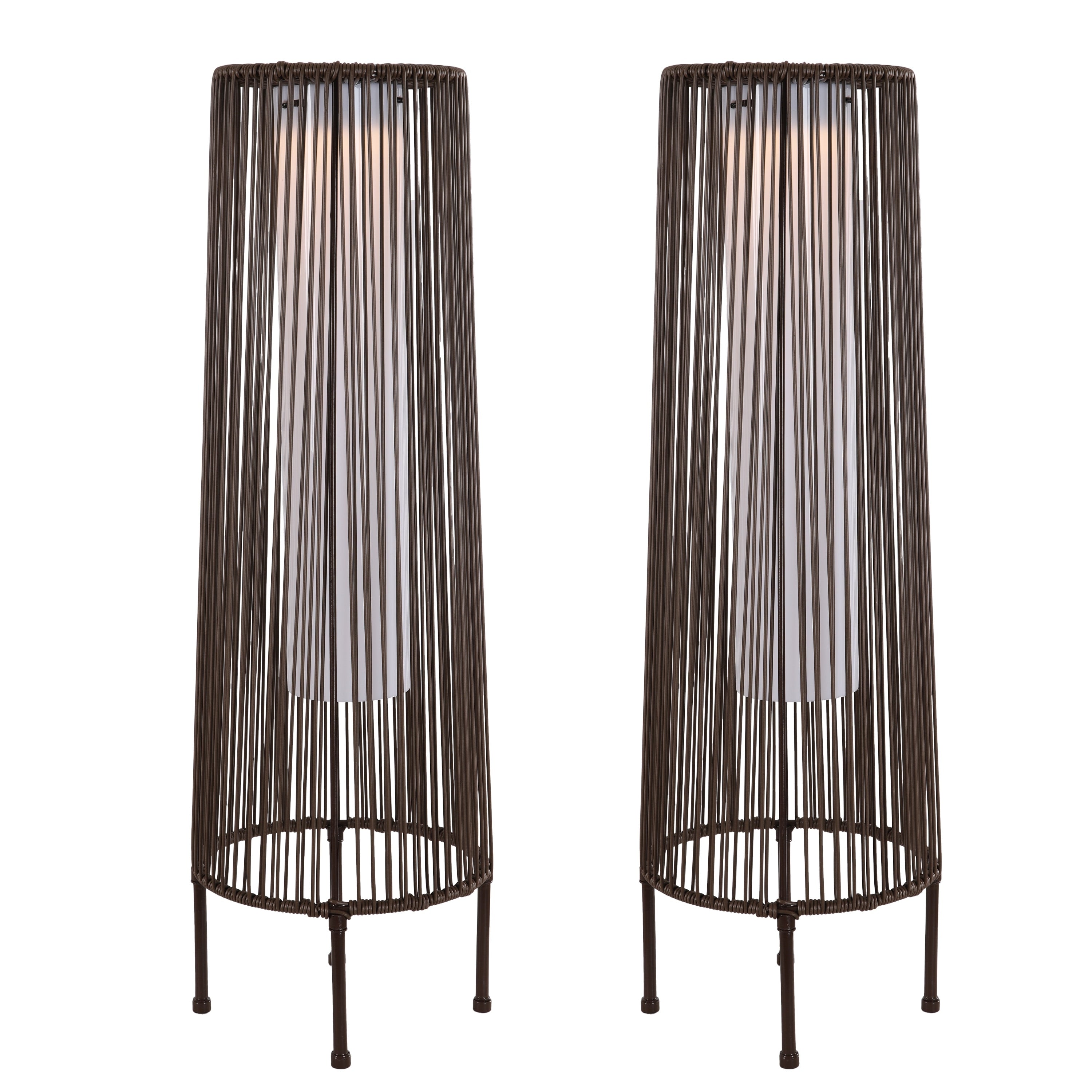 2 Pack Outdoor Solar Light Floor Lamps