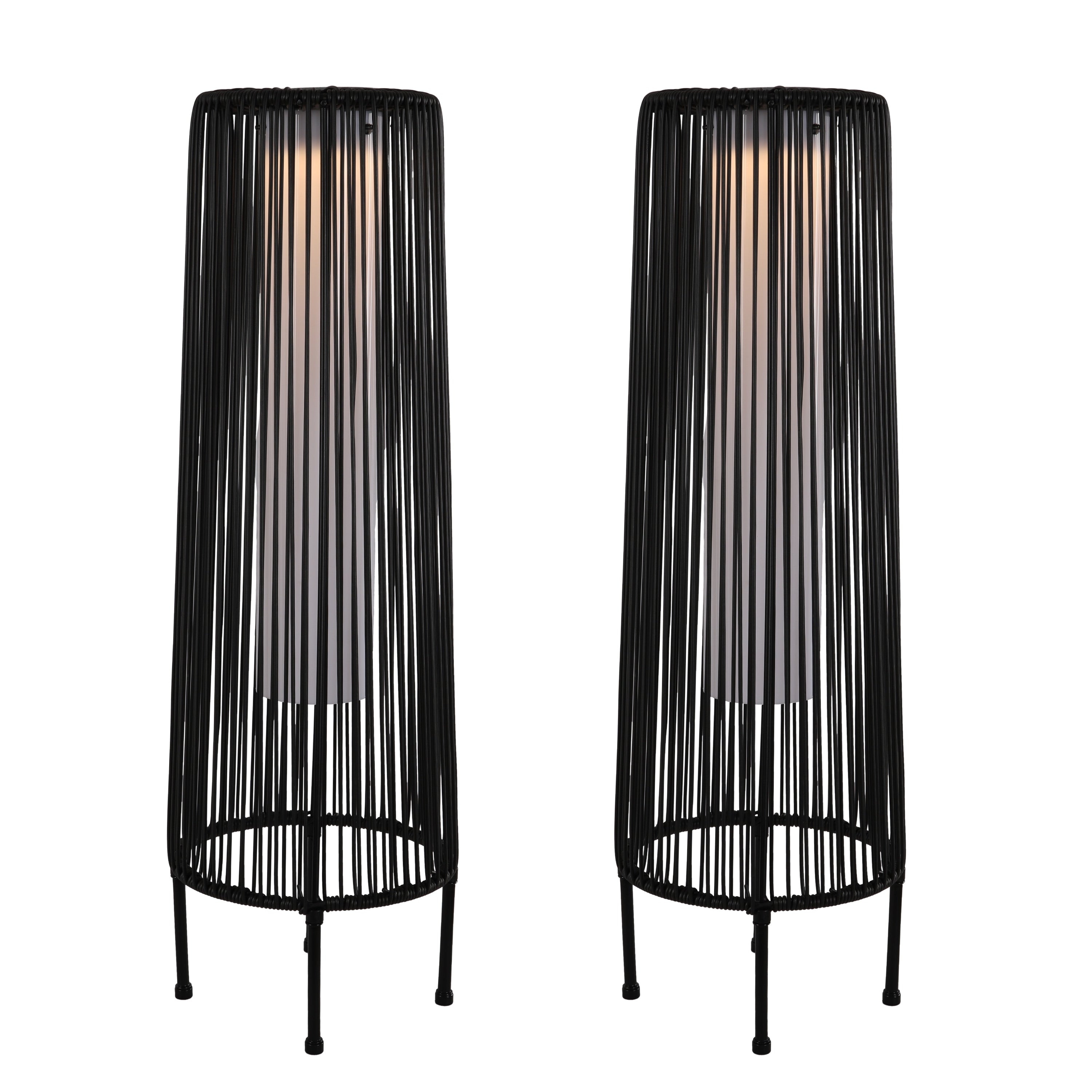 2 Pack Outdoor Solar Light Floor Lamps