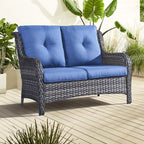 Gymojoy Outdoor Loveseat Wicker Sofa Set Rattan Sofa