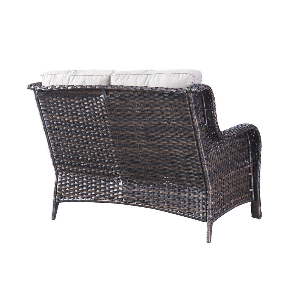 Gymojoy Outdoor Loveseat Wicker Sofa Set Rattan Sofa