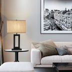 22 Gray USB Table Lamp Set With Touch Control