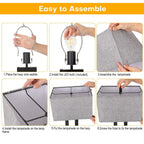22 Gray USB Table Lamp Set With Touch Control