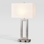 22 Gray USB Table Lamp Set With Touch Control